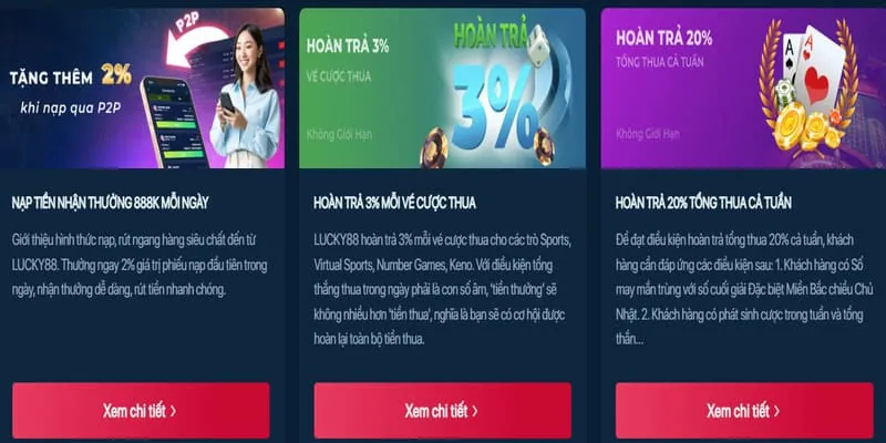 Các chương trình khuyến mãi và ưu đãi tại Vina88